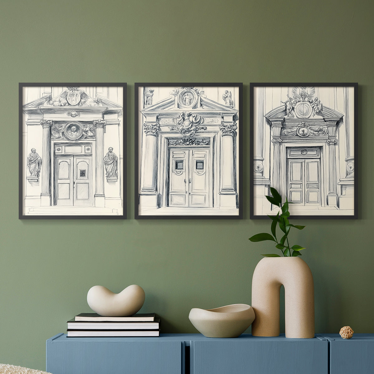 Landscape Study Series V - Restickable Framed Art Set