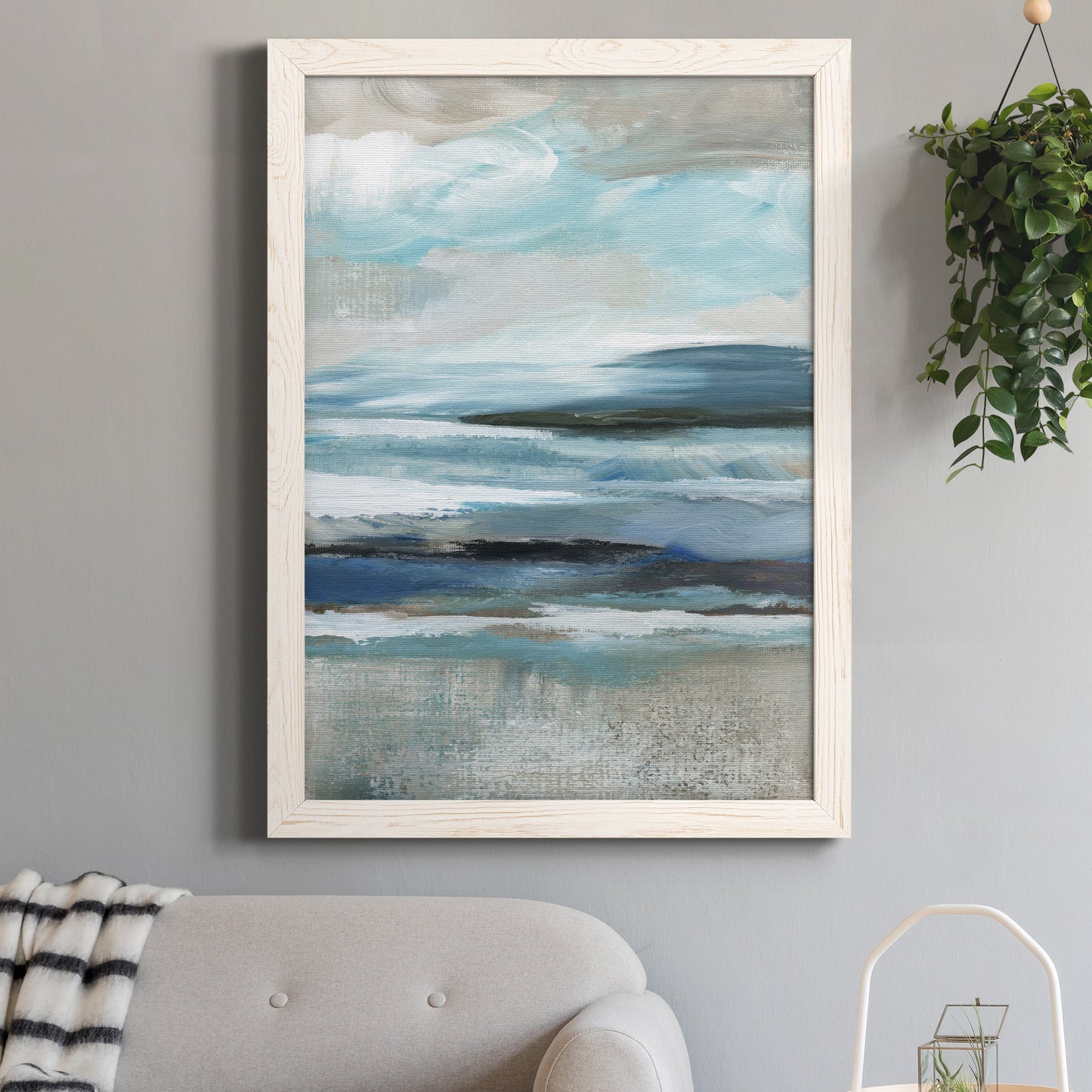 Distant Drama II - Barnwood Framed Canvas Print
