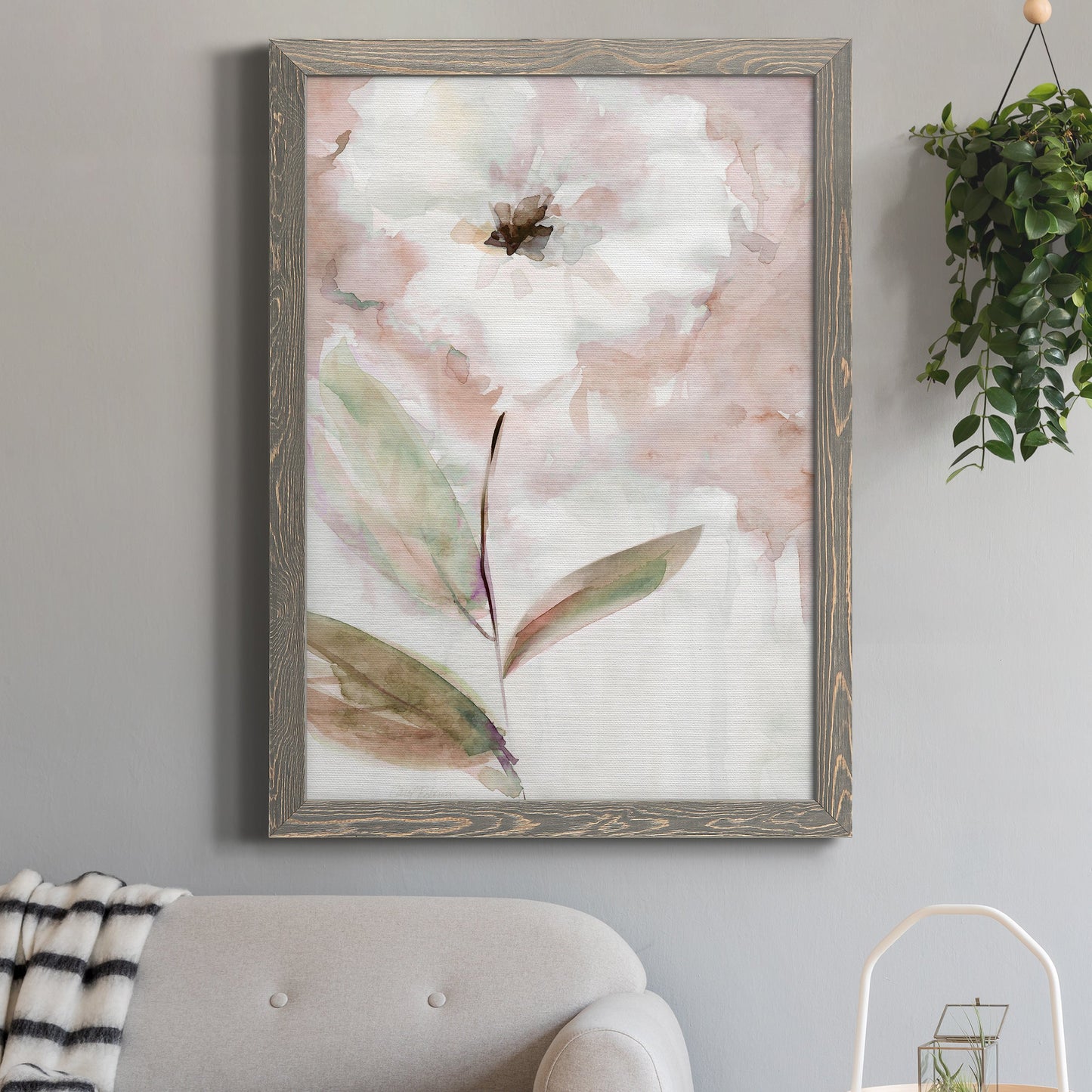 Summer Bloom I - Barnwood Framed Canvas Print