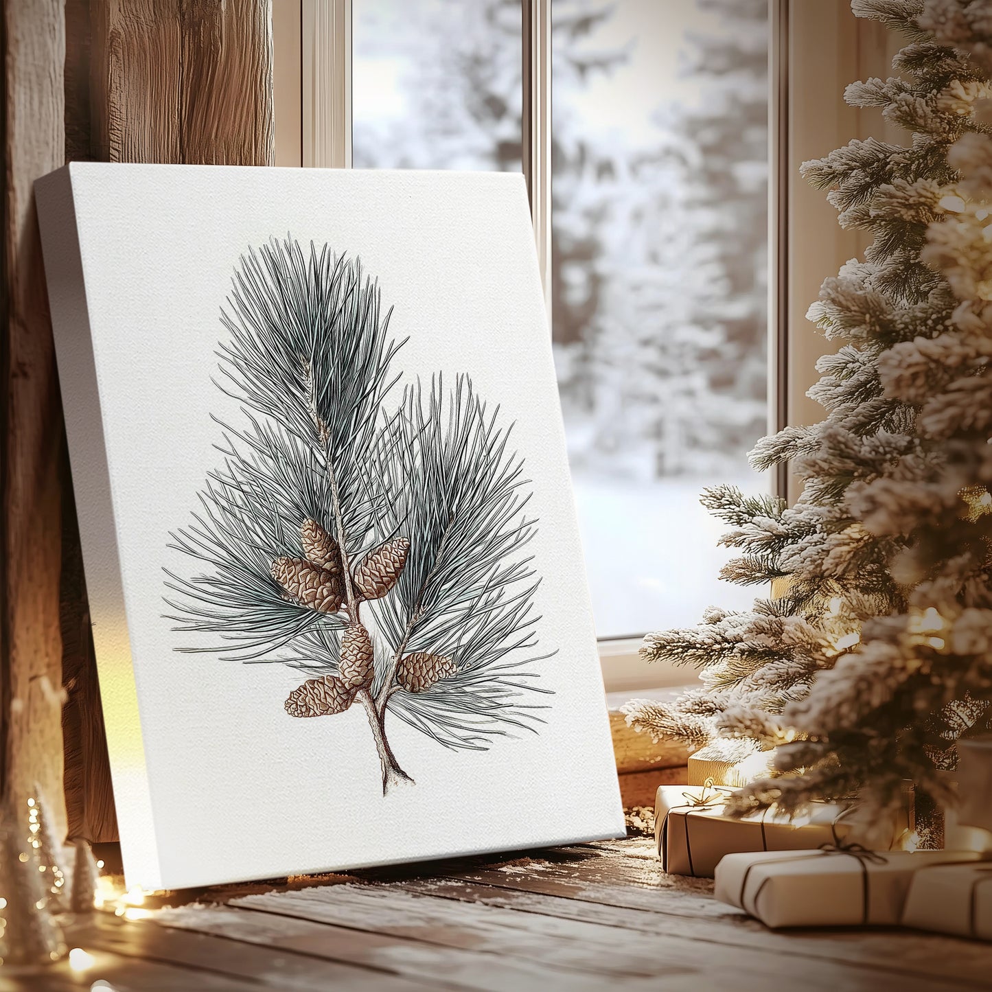 Frostlit Night Carol - Canvas Art Print