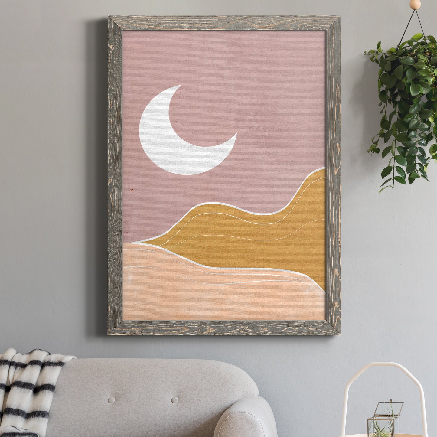 Sedona Moon - Barnwood Framed Canvas Print