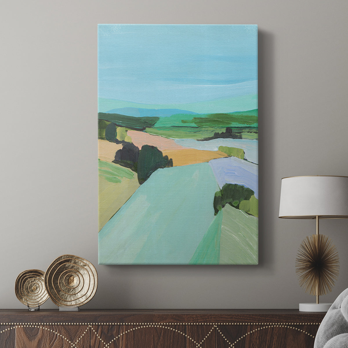 Bright Colored Countryside IV - Canvas Art Print