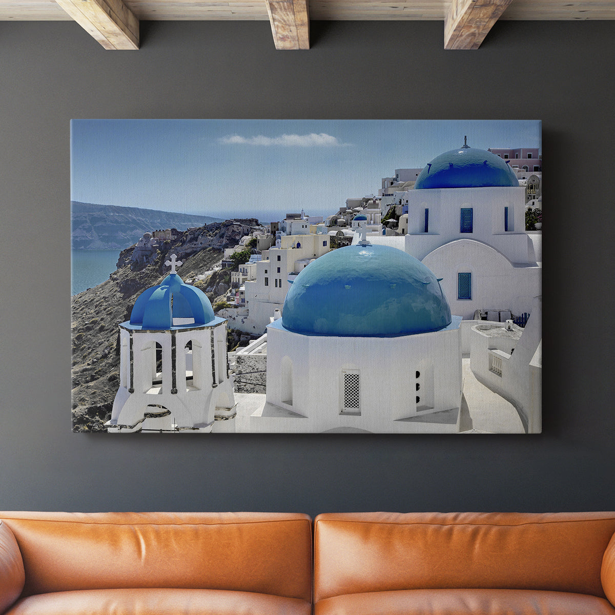 Santorini Saturday - Canvas Art Print
