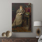 Canvas art print featuring a classic figure study with detailed clothing and calm presence displayed in a modern interior space.