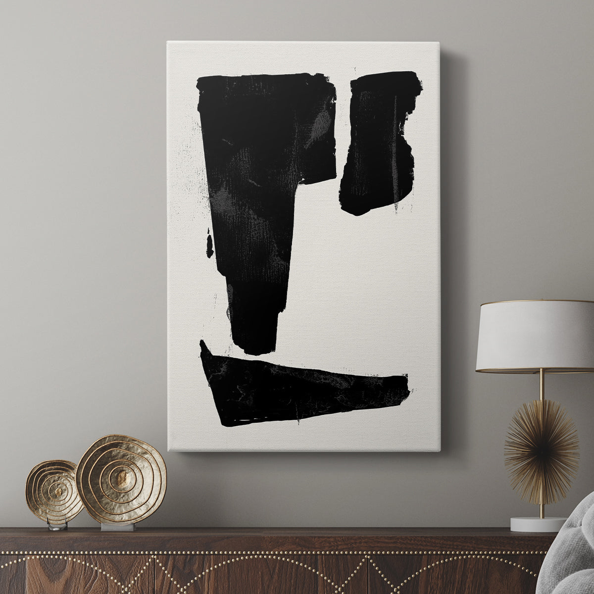 Triple Block Print I - Canvas Art Print