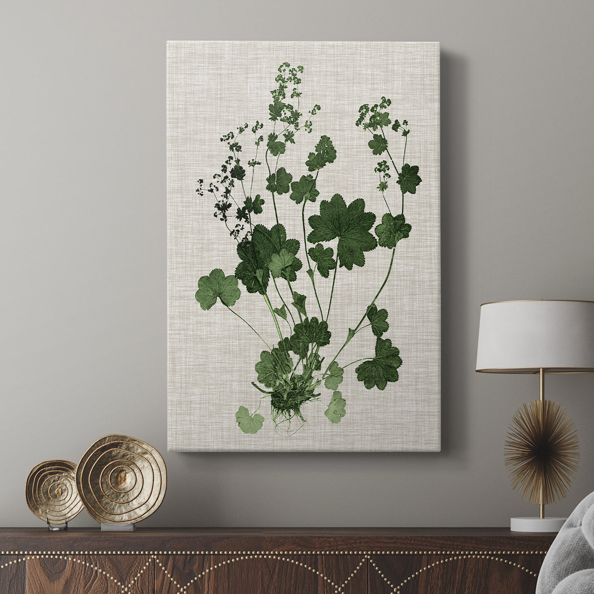Forest Foliage on Linen III - Canvas Art Print
