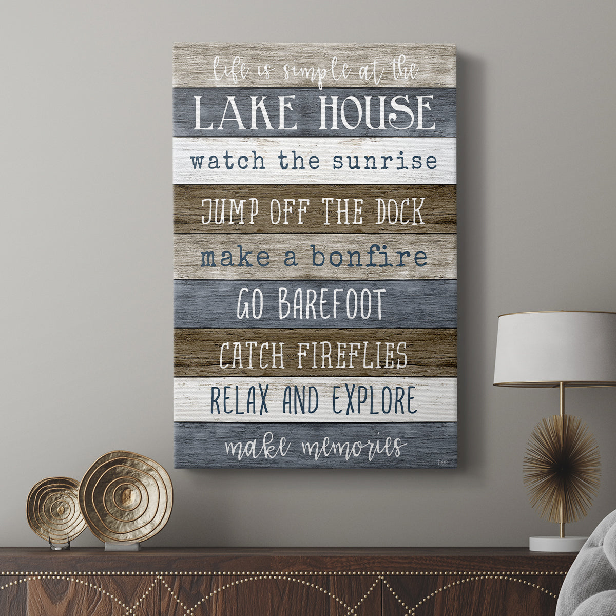 Simple Lake Rules - Canvas Art Print
