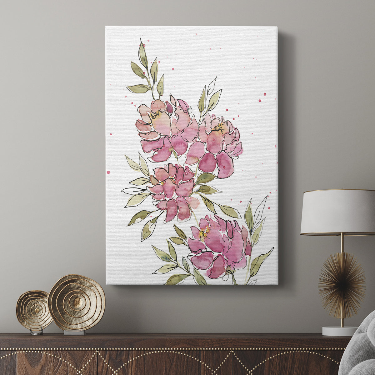 Watercolor Blooms I - Canvas Art Print