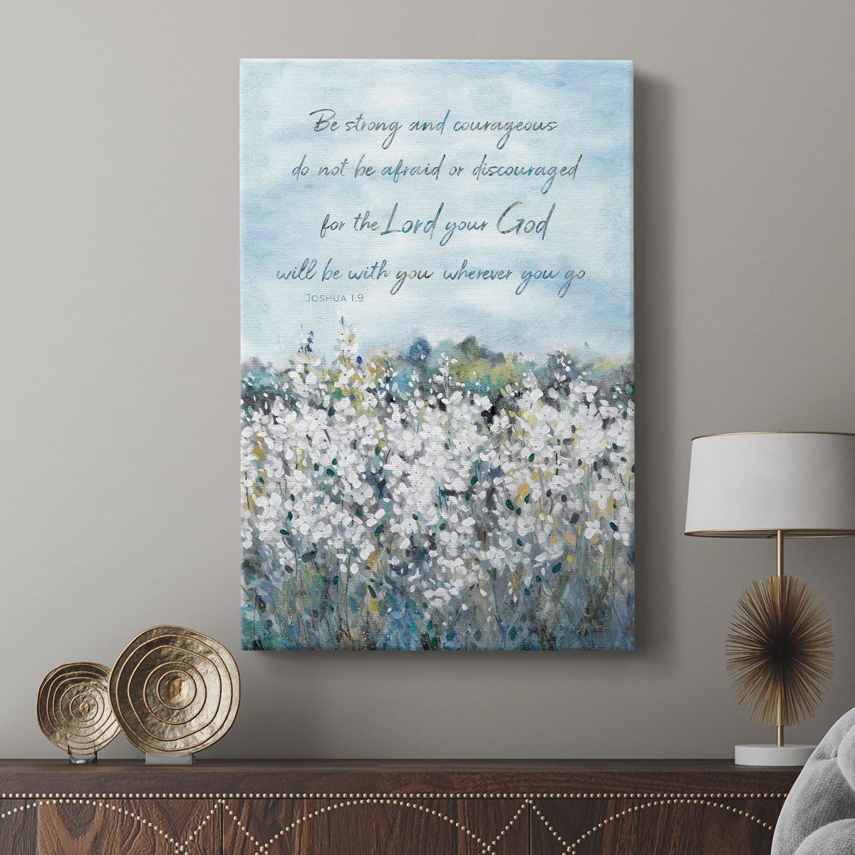 Be Strong Flower Field - Canvas Art Print
