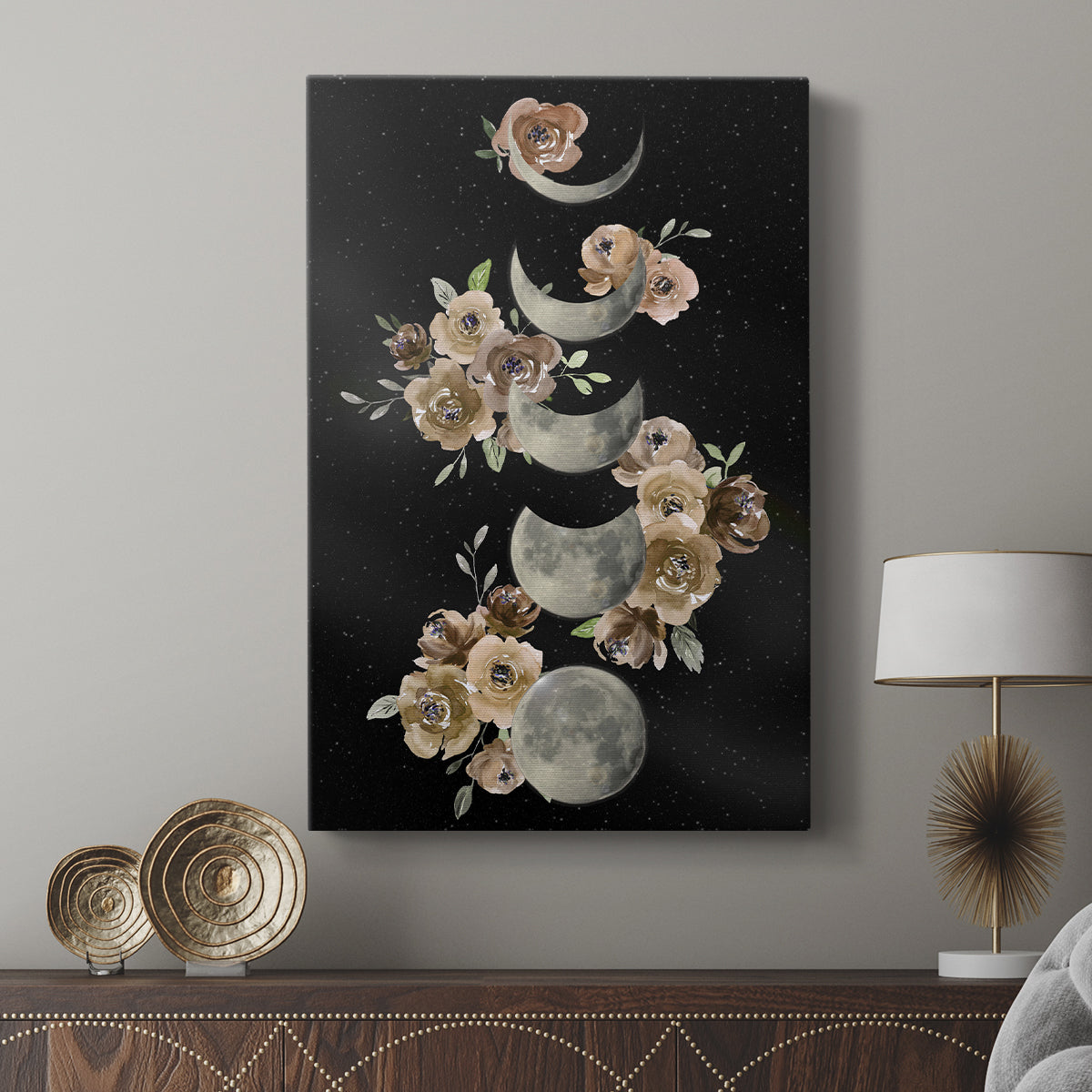 Bohemian Lunar Phases - Canvas Art Print