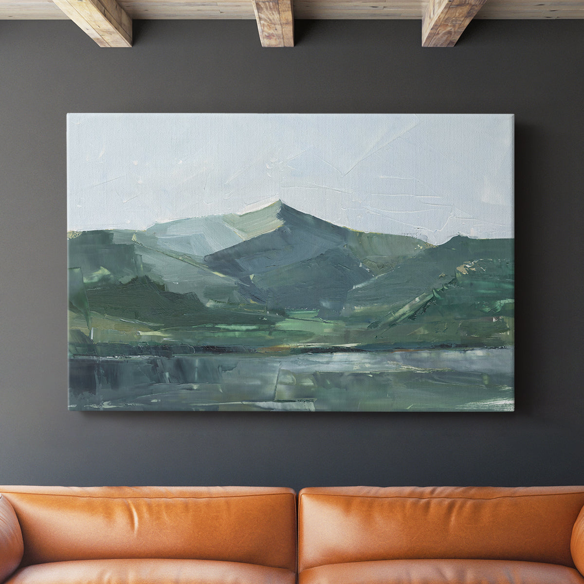 Green Grey Mountains I - Canvas Art Print