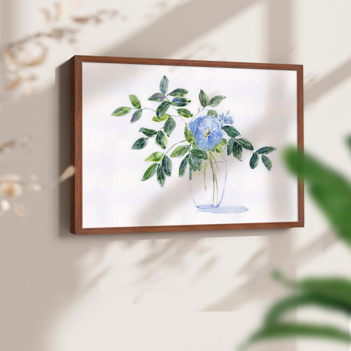 45307,watercolor,painting,blue flowers,green leaves,clear vase,artwork,floral arrangement,home decor,interior design,botanical,art print,nature,still life,decoration,gallery wall,colors,creativity,aesthetics,design concept,light background,floral art,indoor plants,refreshing,tranquil,botanical illustration,modern art,handmade,natural beauty,soft tones,visual art,unique design,painting medium,personalized decor,floral display,contemporary art,decorative frame,Re-stickable,Text & Numbers