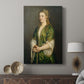 Canvas art print featuring a composed portrait with warm color and detail displayed in a modern interior space.