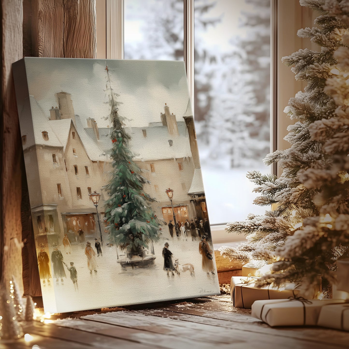 Gilded Sleigh Carol - Canvas Art Print