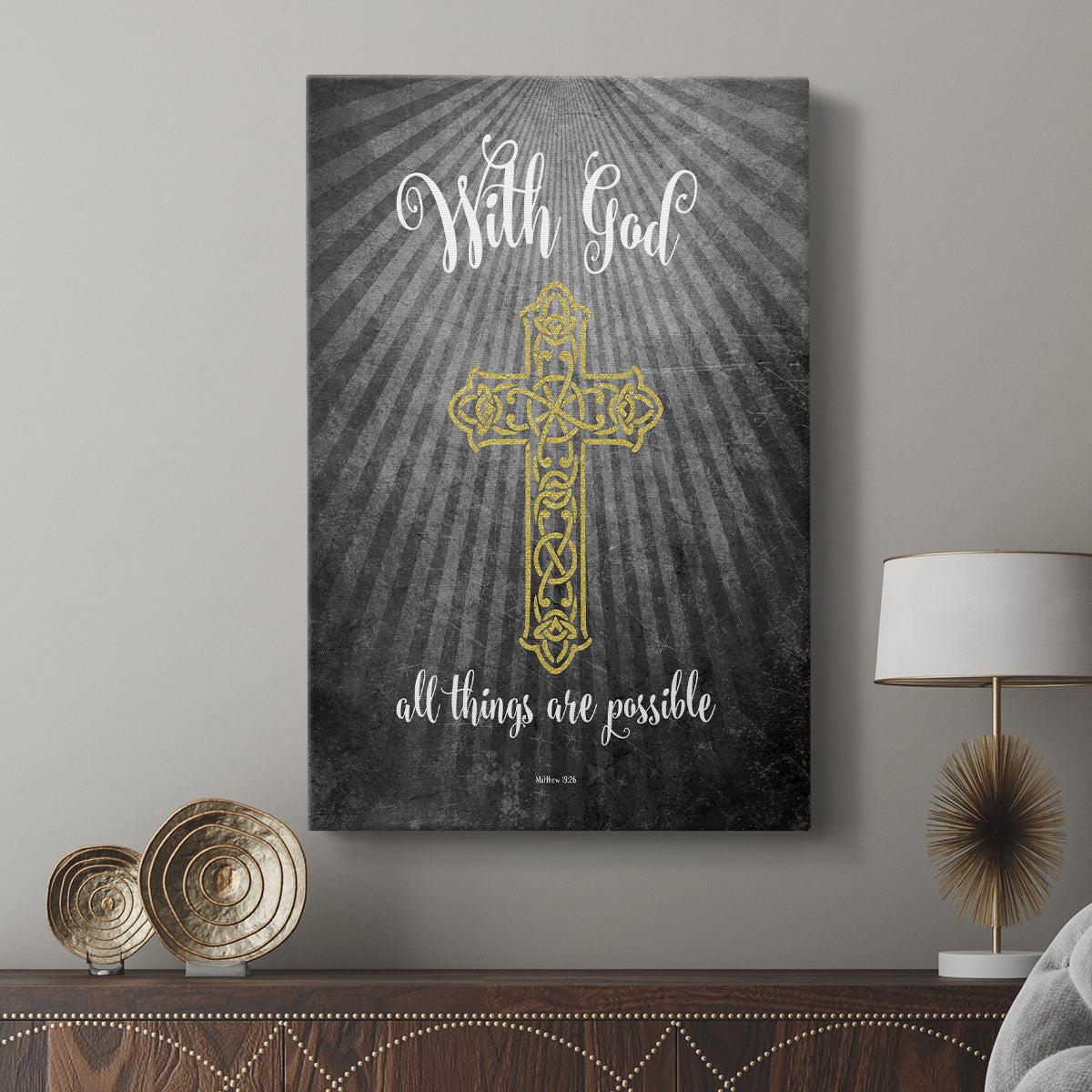 With God Gold - Canvas Art Print