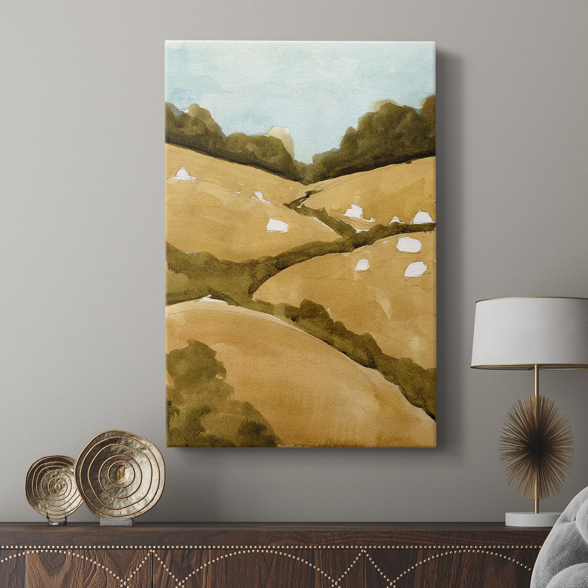 Scattered Sheep I - Canvas Art Print