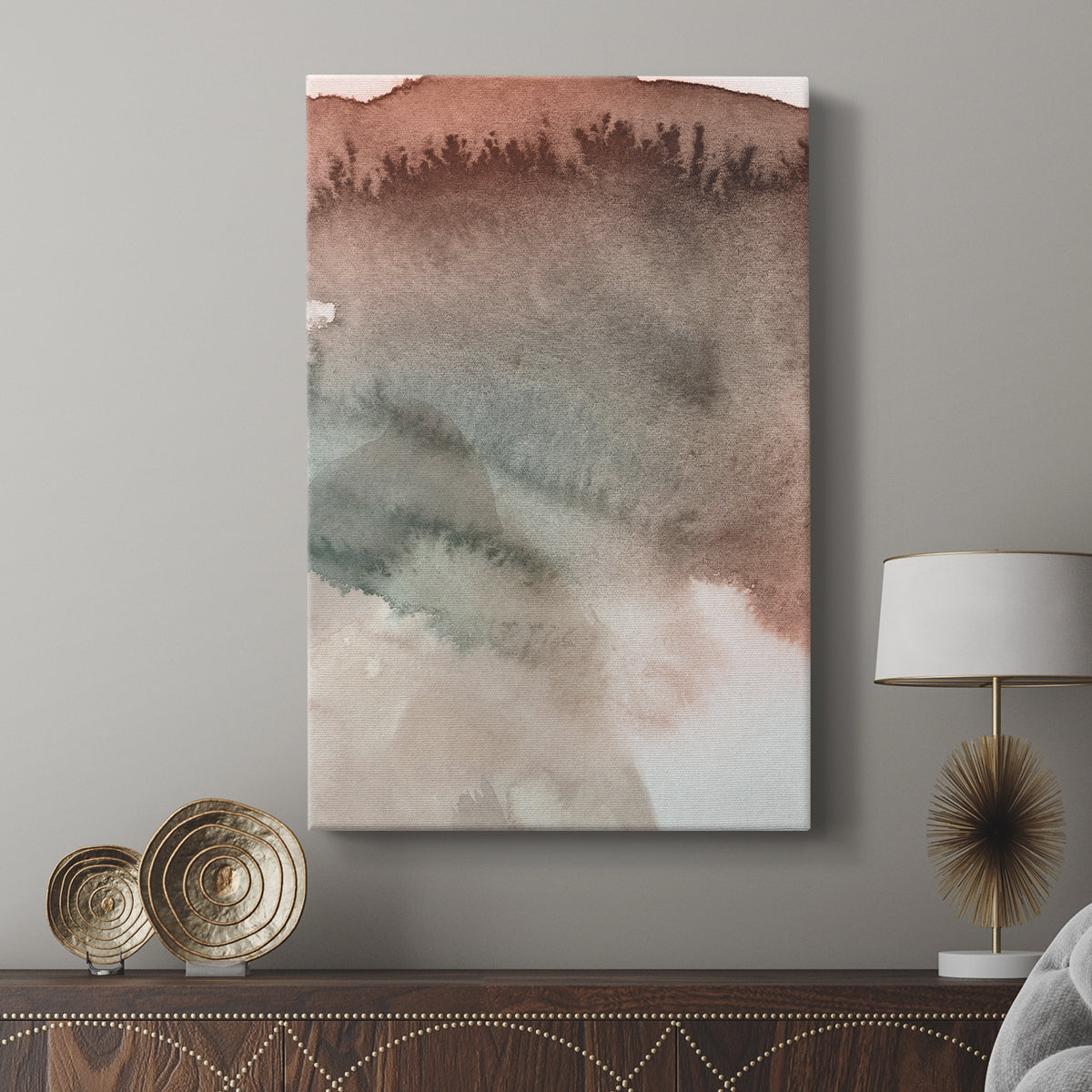 Red Ochre Abstract IV - Canvas Art Print