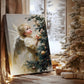 Warm Lantern Snow Serenade - Canvas Art Print