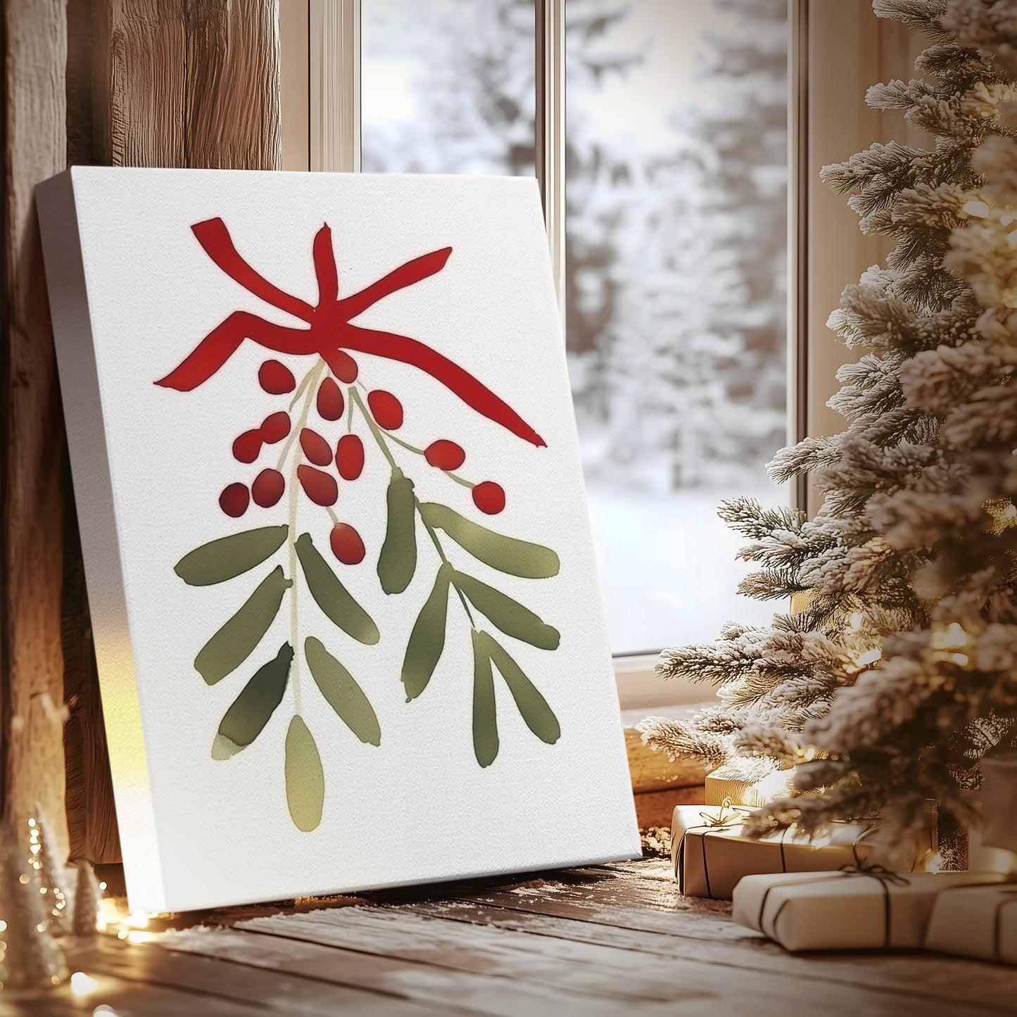 Dawn of Frostlit Hearth - Canvas Art Print