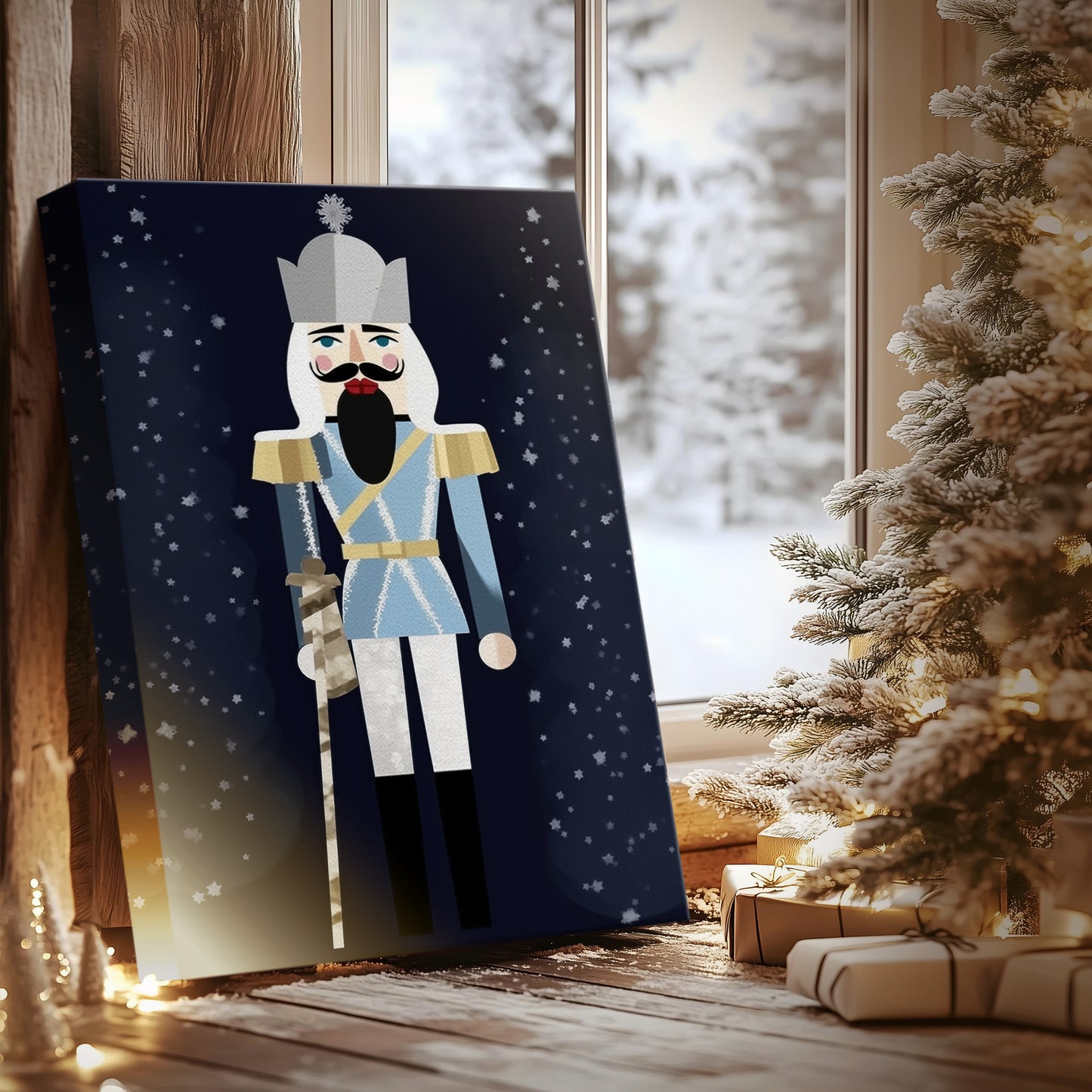 Chalk Nativity Whisper - Canvas Art Print