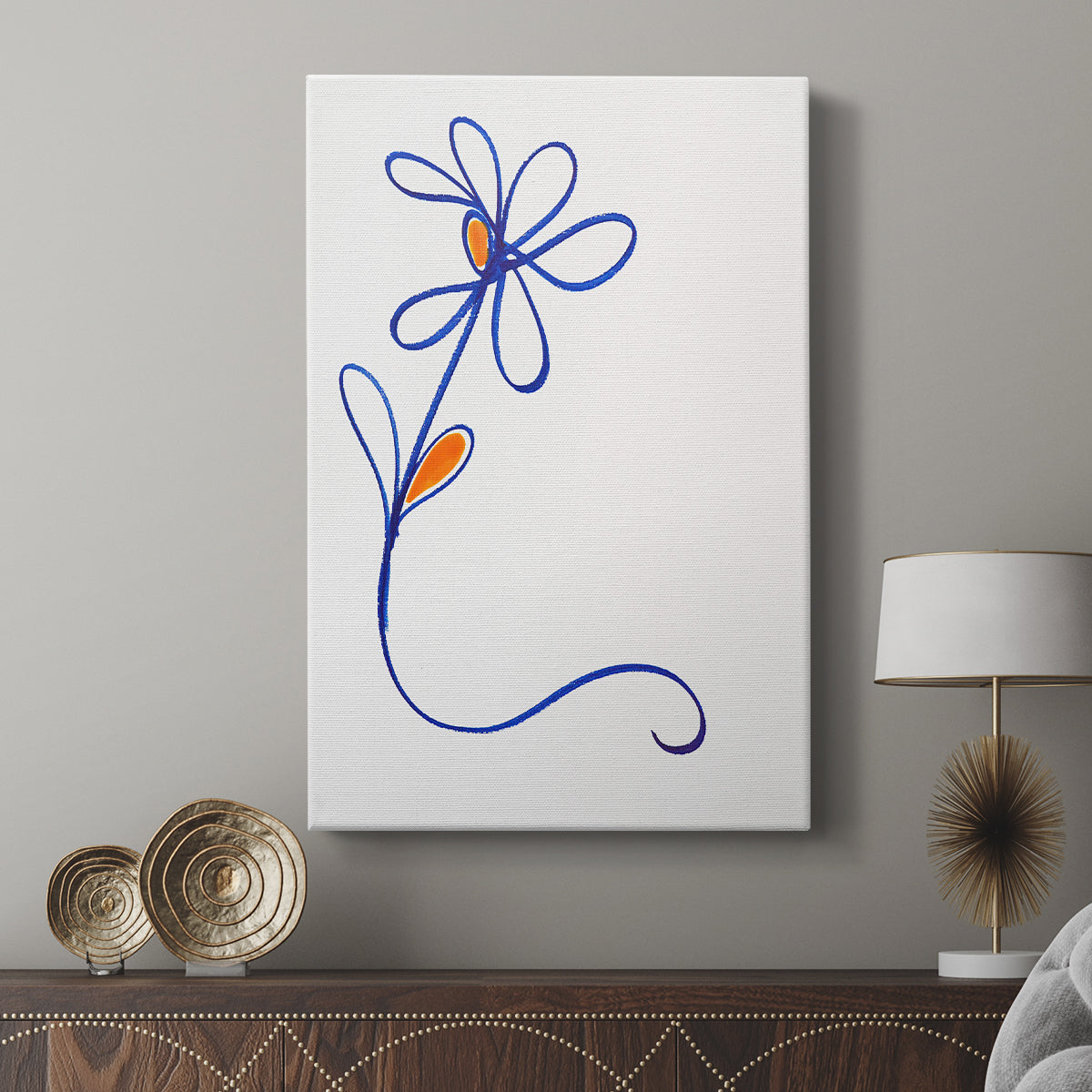 Wobbly Blooms I - Canvas Art Print