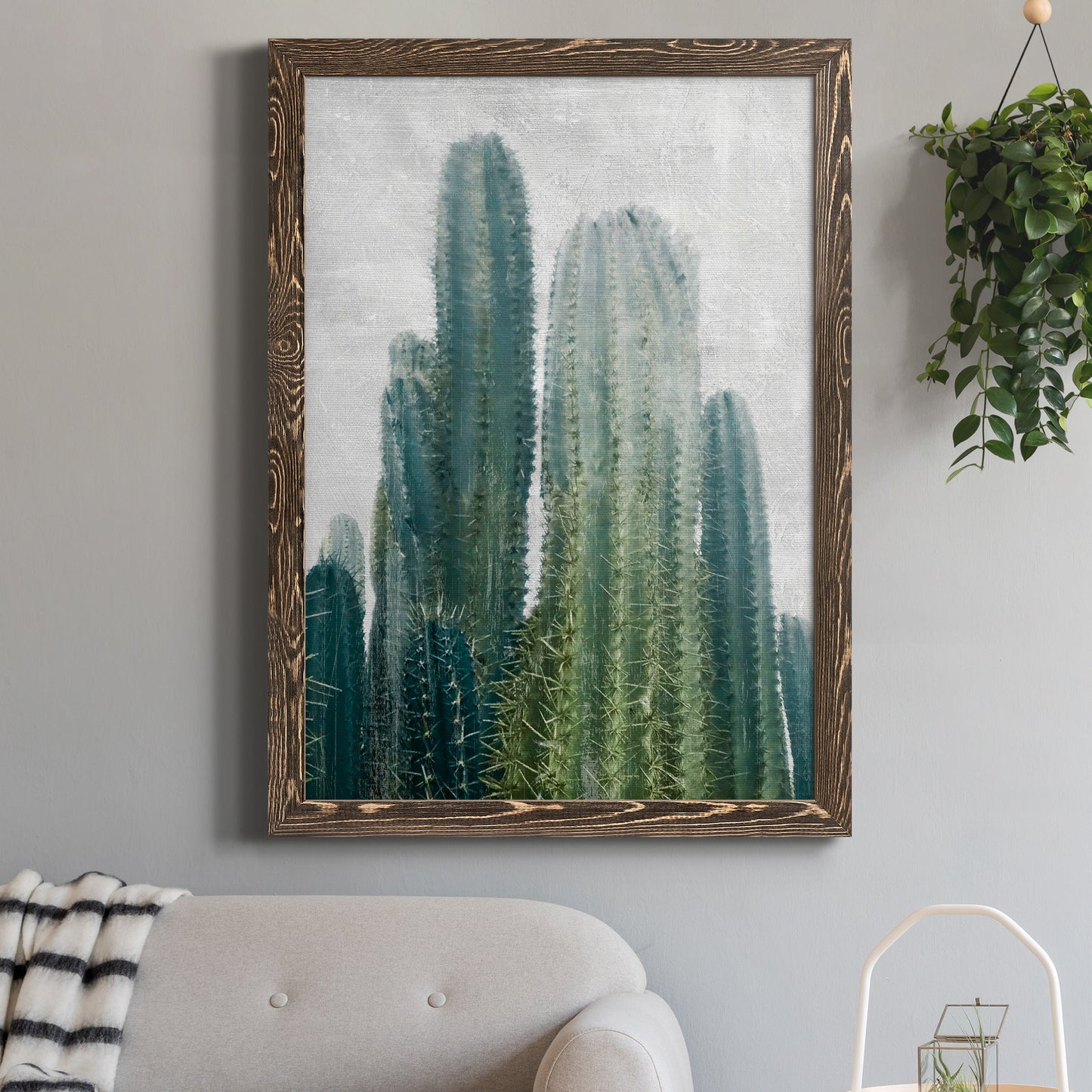 Aruba Cacti II - Barnwood Framed Canvas Print