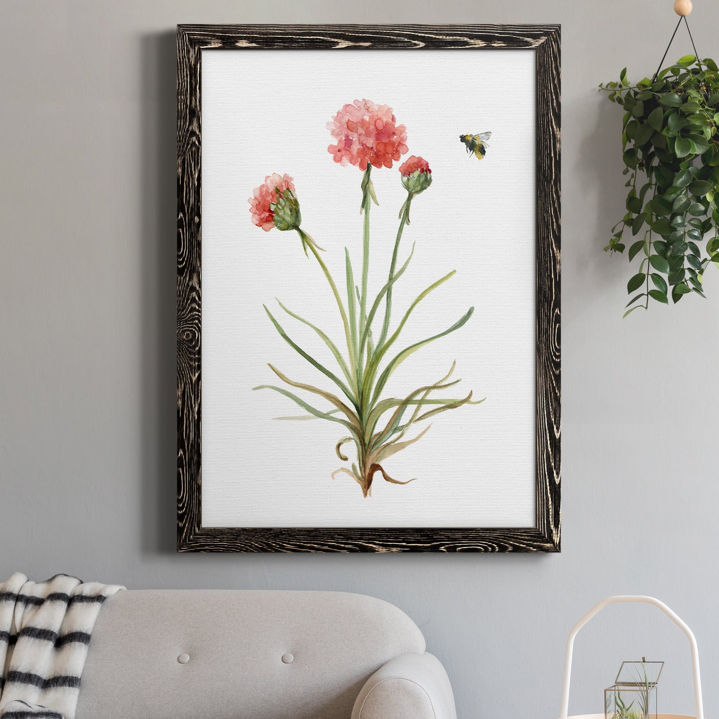 Wildflower Botanical III - Barnwood Framed Canvas Print
