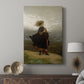 Canvas art print featuring a reflective portrait with simple background and calm mood displayed in a modern interior space.