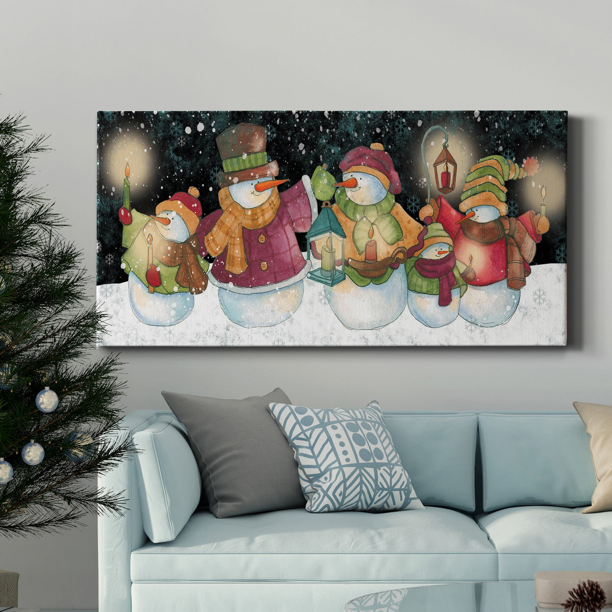 Christmas Lineup Premium Gallery Wrapped Canvas - Ready to Hang