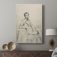 Canvas art print featuring a simple portrait with subtle detail and calm expression displayed in a modern interior space.