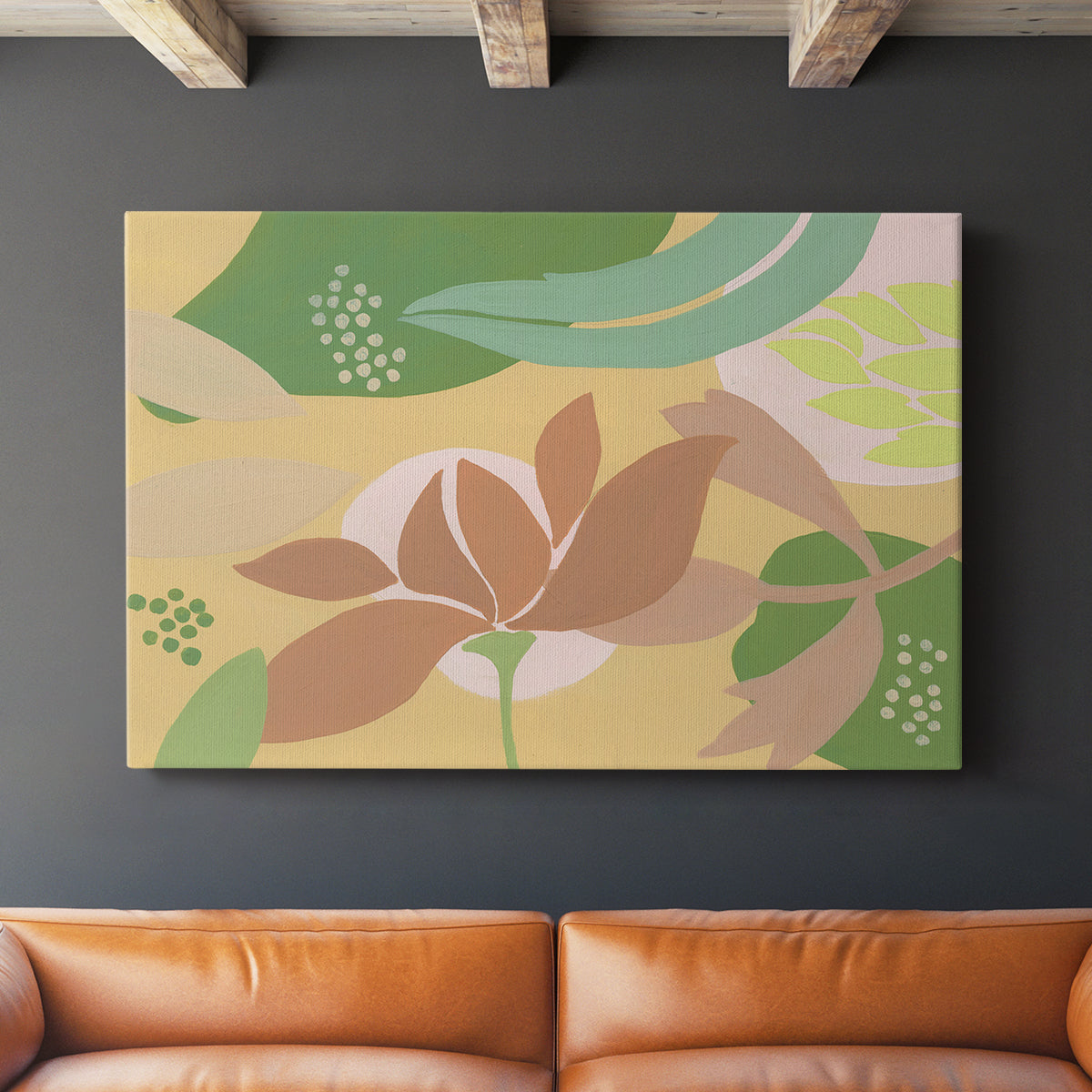 Neutral Blooms I - Canvas Art Print