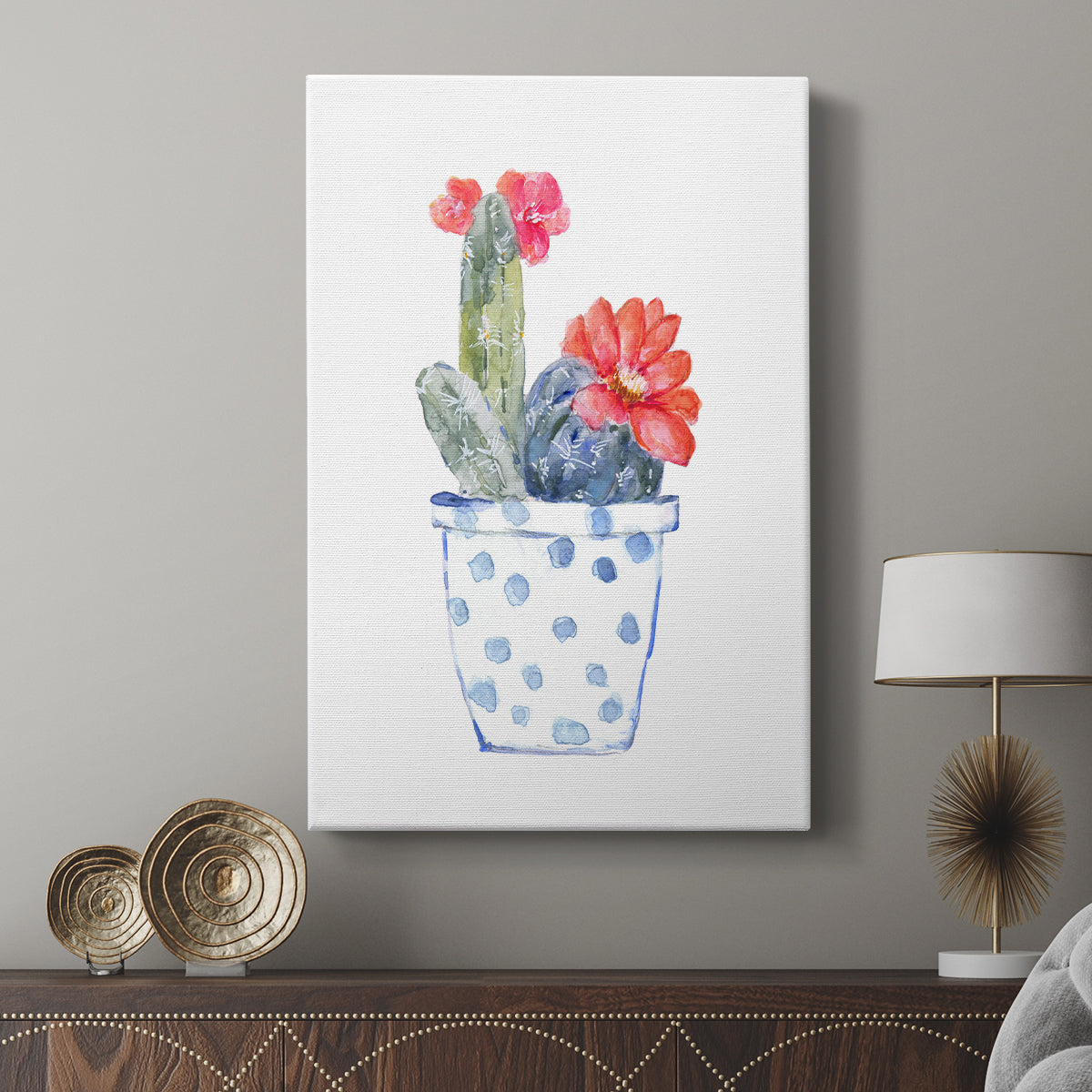 Cactus and Succulent Blooms II - Canvas Art Print