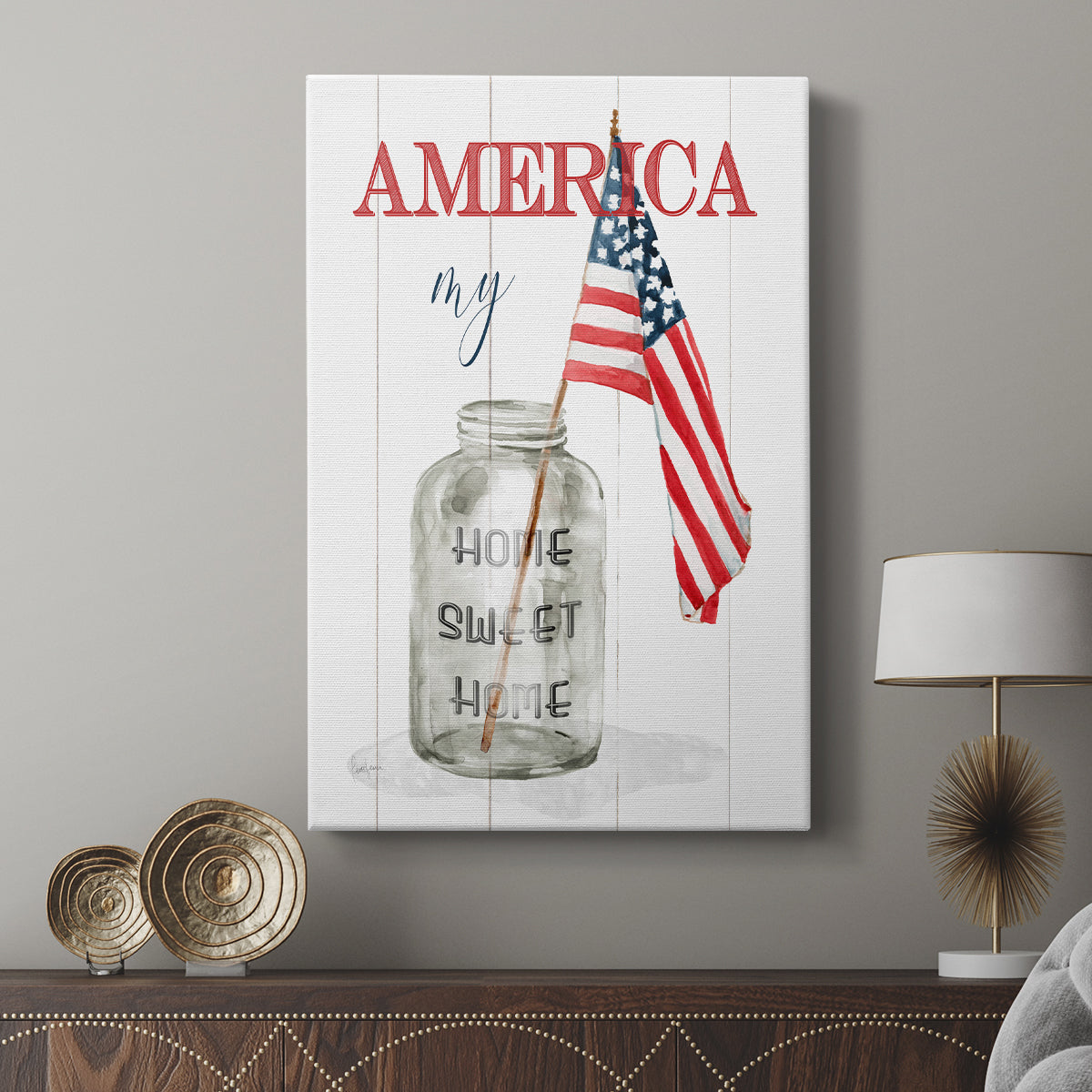 America My Home Sweet Home - Canvas Art Print