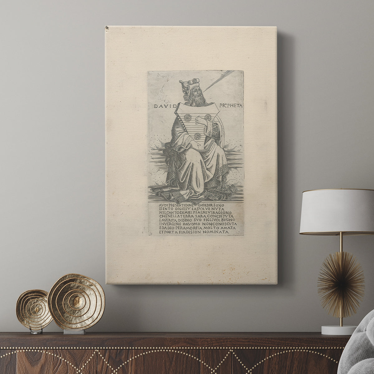 Canvas art print featuring a refined composition with minimal shading and clarity displayed in a modern interior space.
