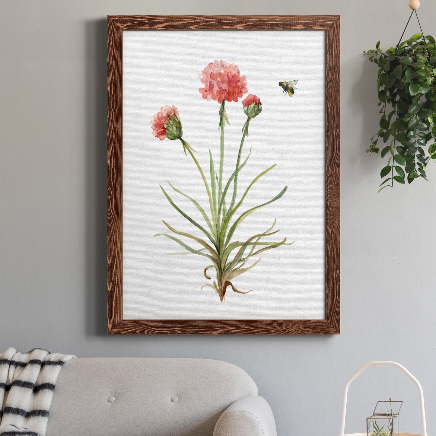 Wildflower Botanical III - Barnwood Framed Canvas Print