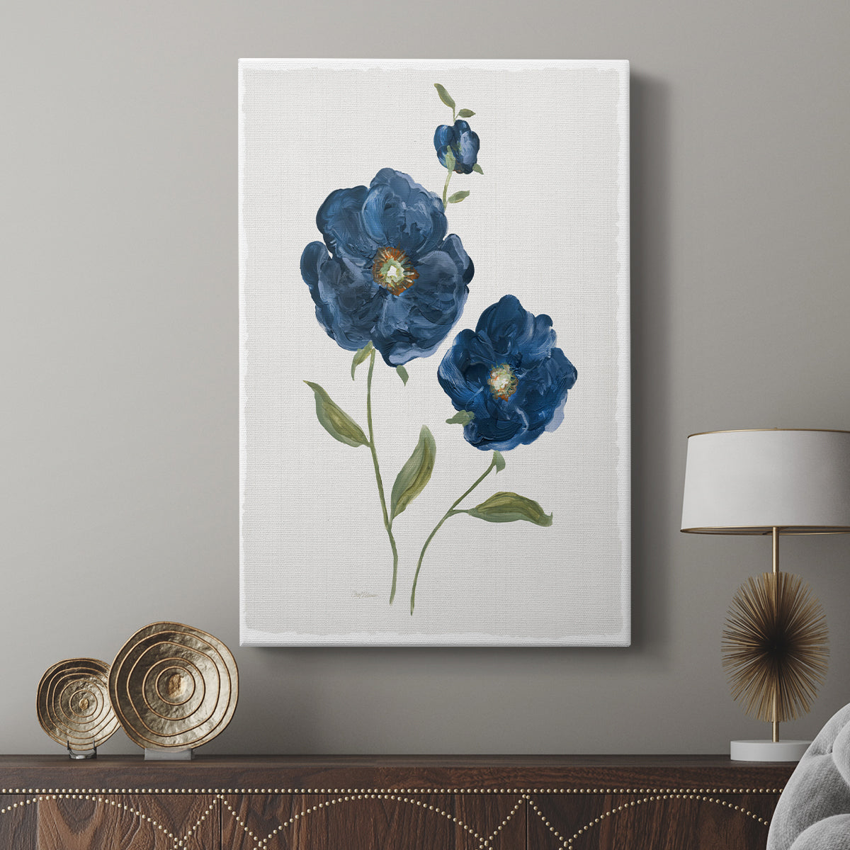 Blue Poppies - Canvas Art Print