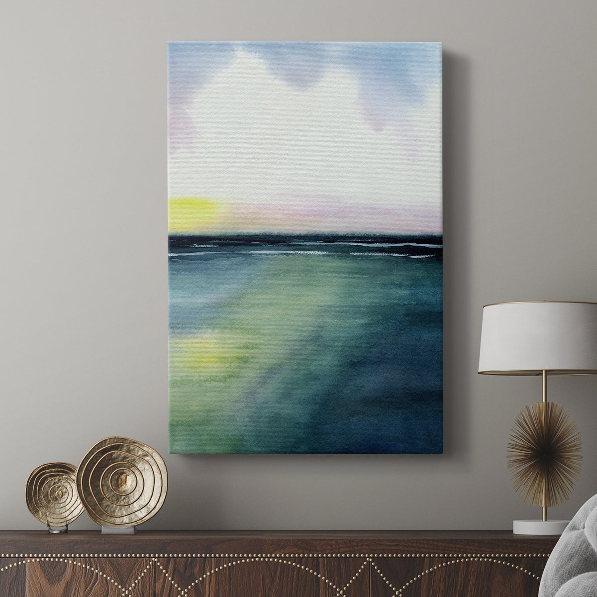 Sherbet Sunset Diptych II - Canvas Art Print