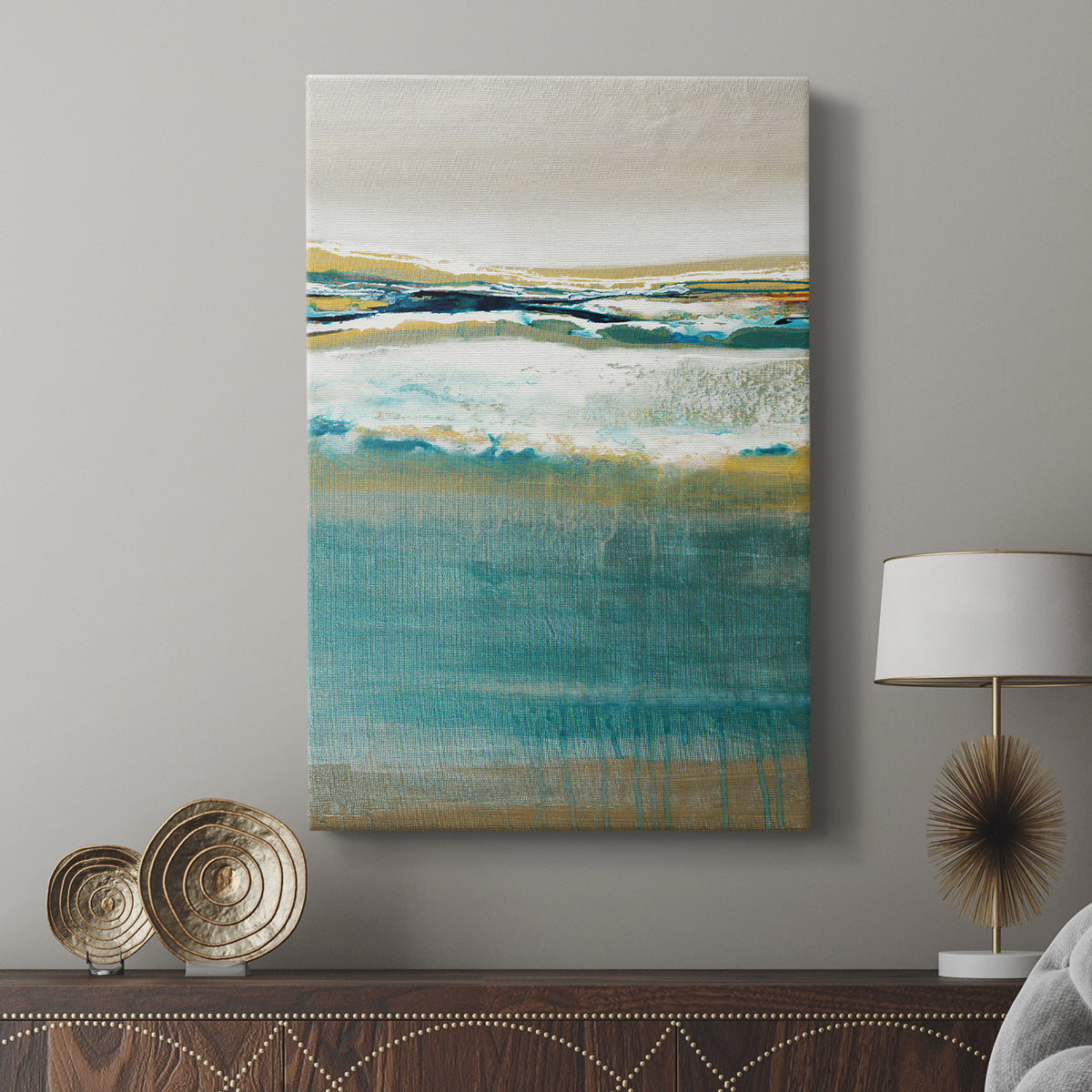 Aqua Quartz V2 - Canvas Art Print