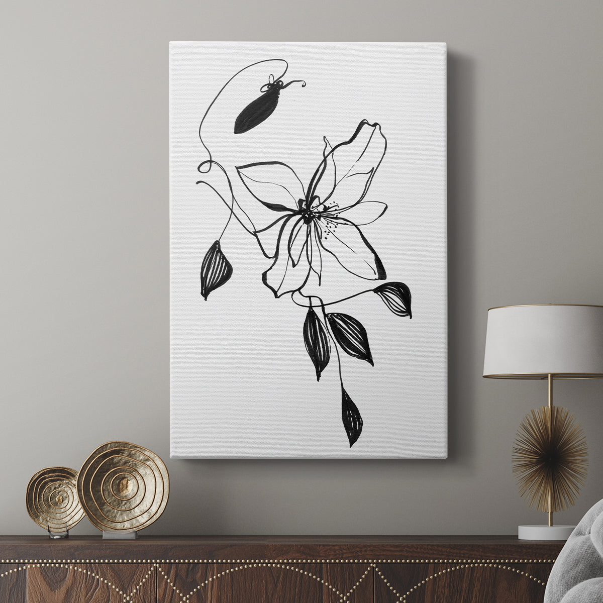 Wild Clematis I - Canvas Art Print
