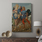 Canvas art print featuring a refined scene with gentle tones and classical structure displayed in a modern interior space.
