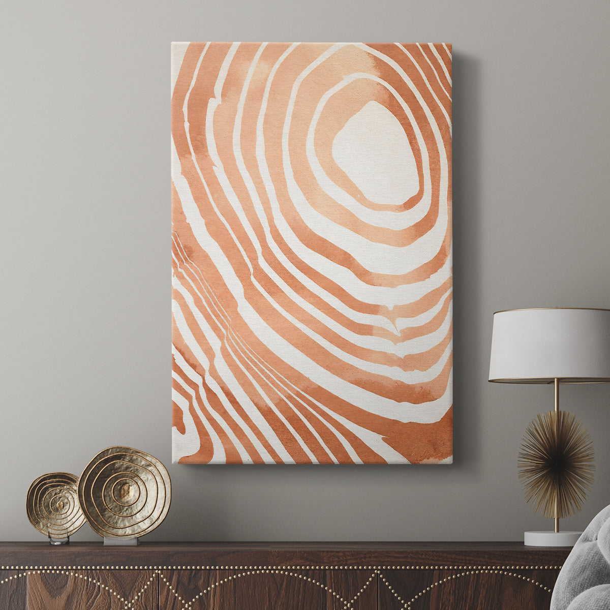 Wood Grain Suminagashi IV - Canvas Art Print