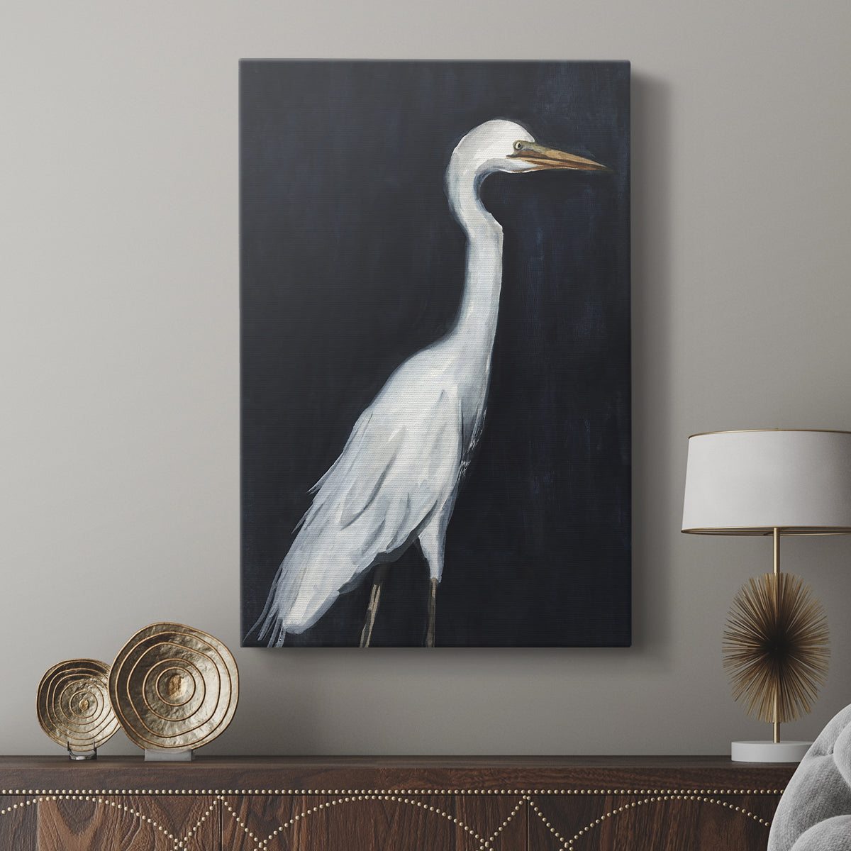 Calm Great Egret II - Canvas Art Print