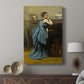 Canvas art print featuring a classical portrait with minimal background and smooth detail displayed in a modern interior space.