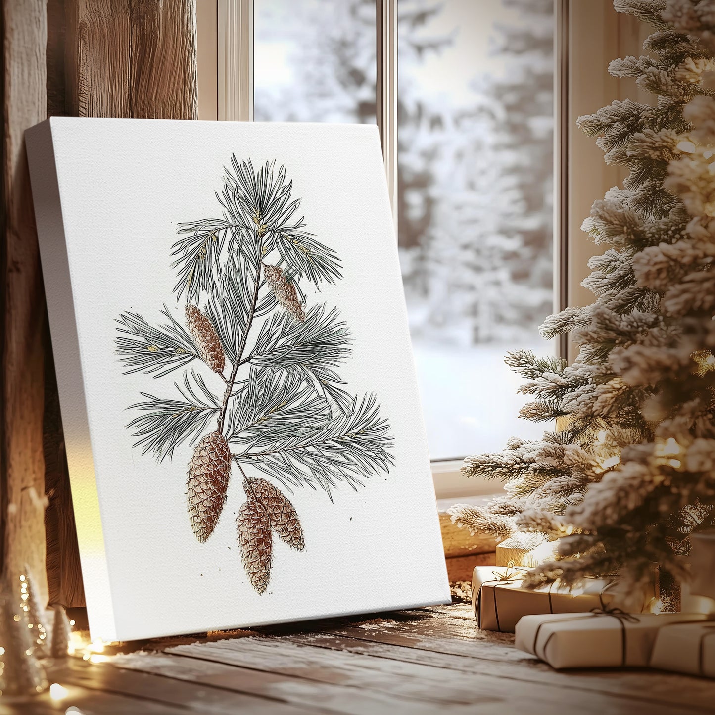 Silver Whisper of Carols - Canvas Art Print