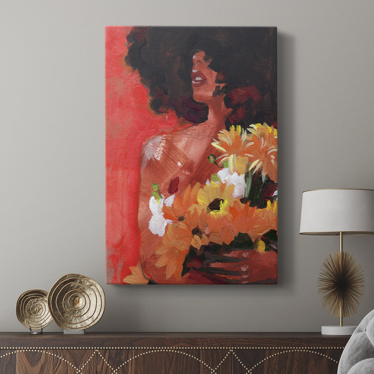 Through the Flowers I - Canvas Art Print