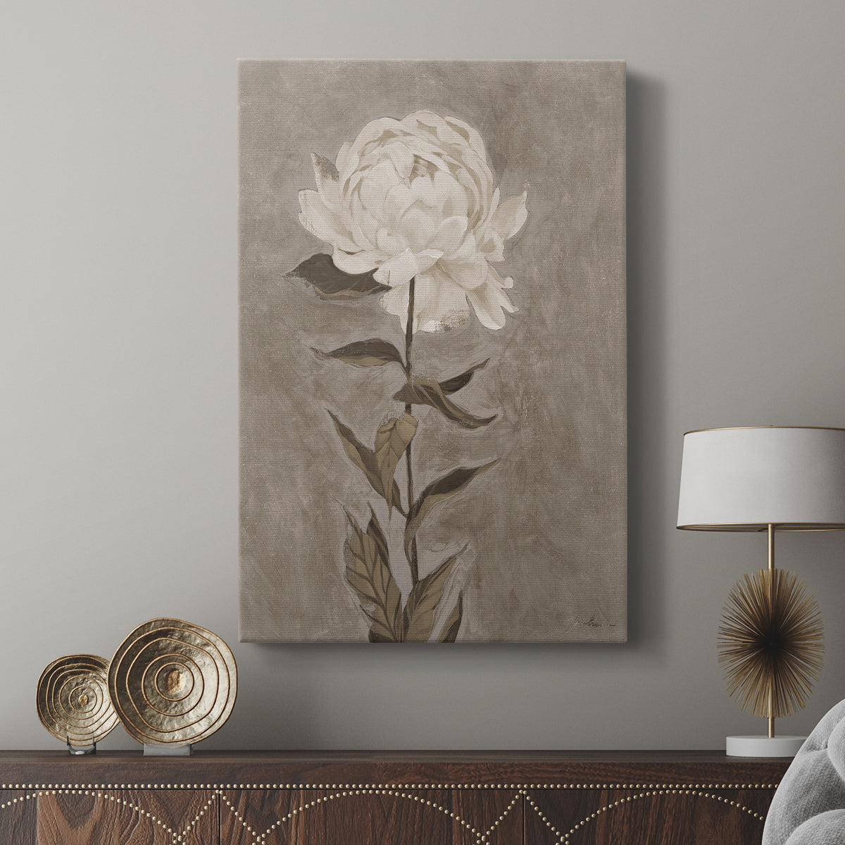 Pretty As A Peony I - Canvas Art Print