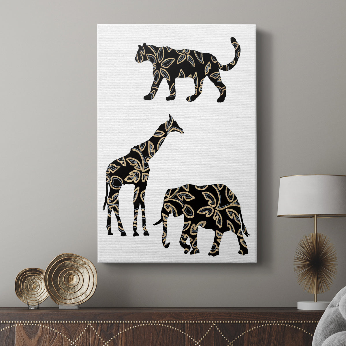 Ornamental Safari Animals III - Canvas Art Print
