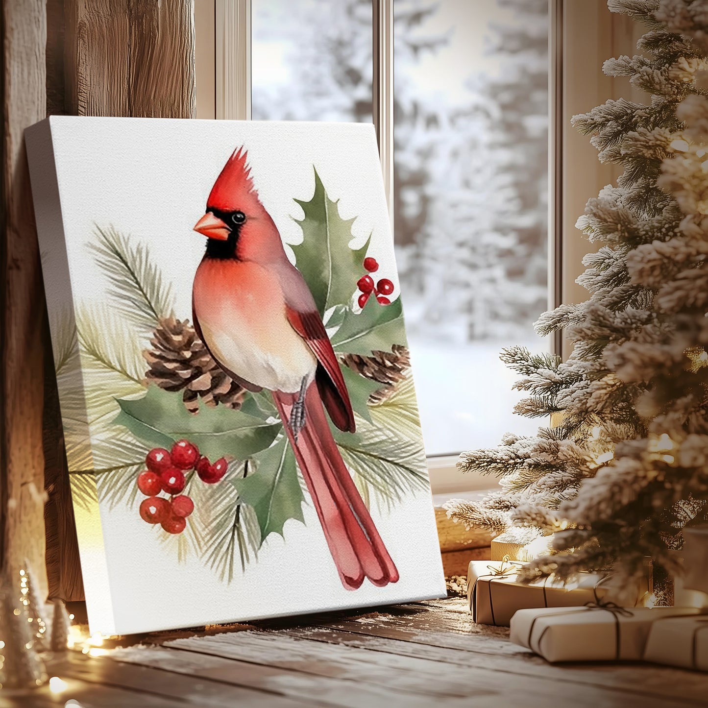 Tinsel-Gold Carol - Canvas Art Print