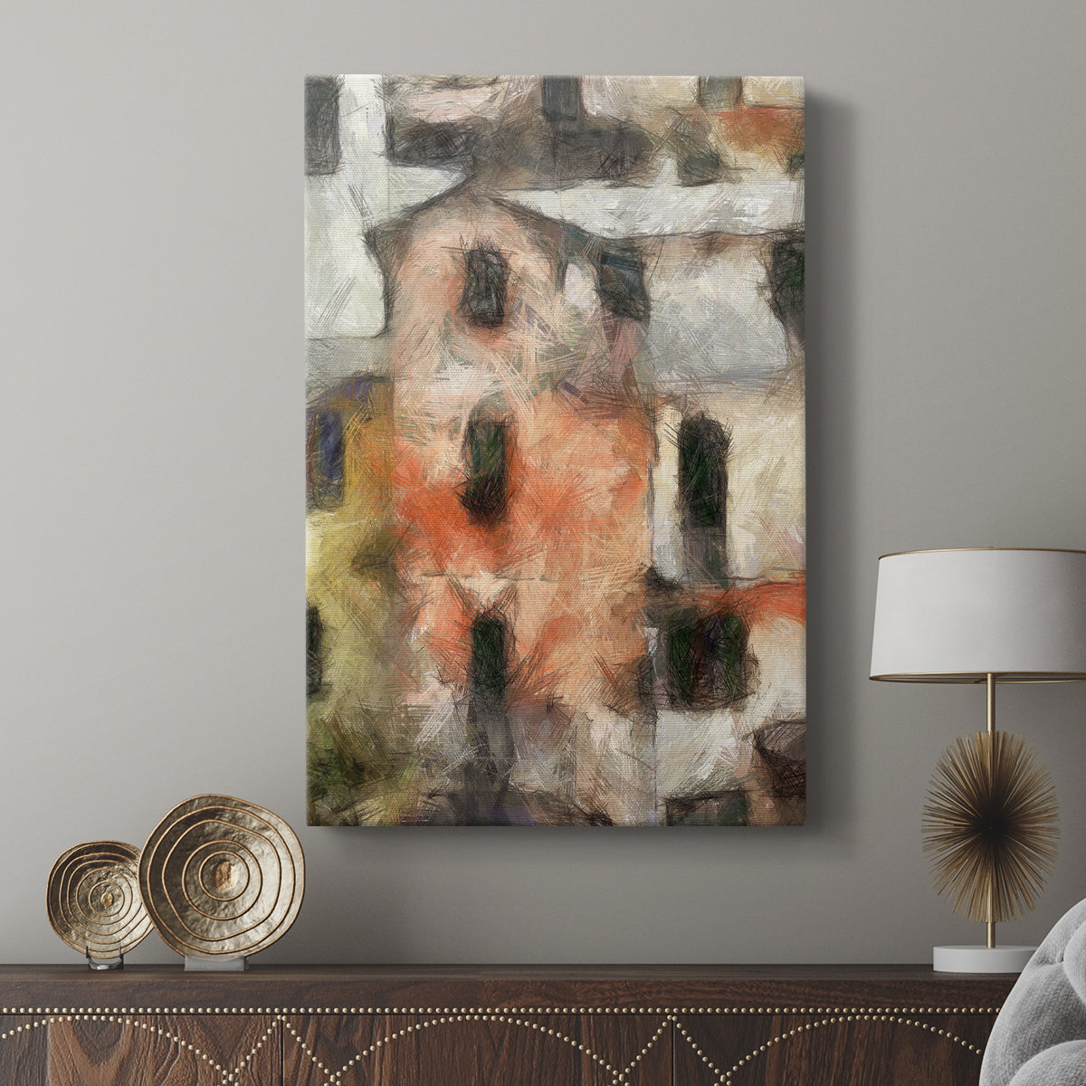 Stacked Houses IV - Canvas Art Print