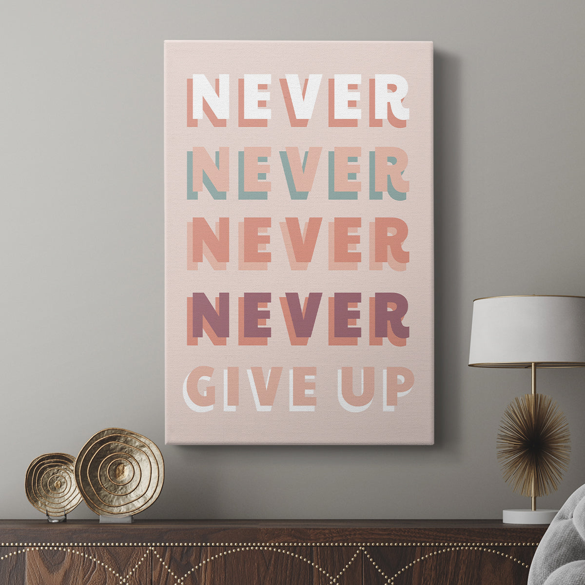Never Give Up - Canvas Art Print